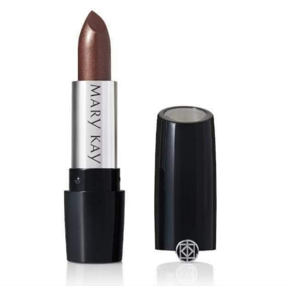 - Mary kay Semi Shine Lipstick in Downtown Brown.